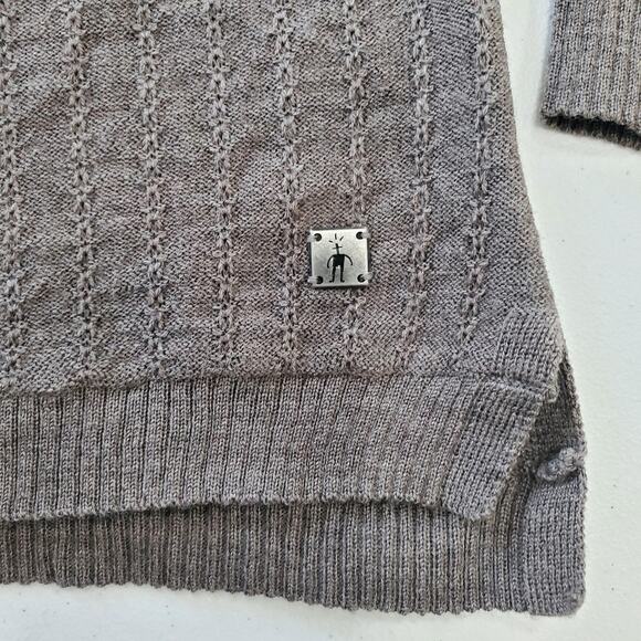 Smartwool Sweater Womens Extra Large Brown Merino Wool Crewneck Textured Knit - Picture 7 of 11